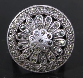 VITNAGE ART DECO STERLING SILVER RING ROSETTE RING SIZE 7