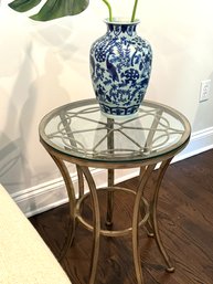 Garden Style Circular Metal Side Table