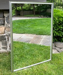 A Modern Silver Framed Mirror