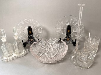 Collection Of Crystal Serving Pieces