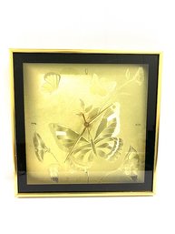 Vintage Manifestations Optical Illusionary Art Battery-powered Butterfly Wall Clock