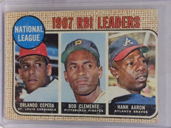 1968 Topps NL RBI Leaders Cepeda - Clemente - Aaron - M