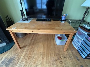 LARGE PINE LIBRARY OR KITCHEN TABLE