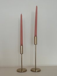 Pair Of Aluminum Candle Stick Holders