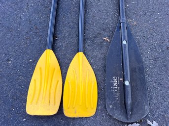 Two Sets Of Paddle And A Single Paddle