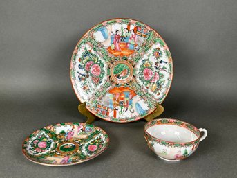 Chinese Plate & Tea Cup With Saucer