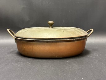 Vintage Copper-Plated Pan By Bazar Francais New York