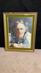 Original Signed Super Realist Oil Painting Of A Man