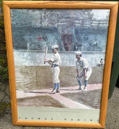 Framed Thomas Eakins Vintage Baseball Print