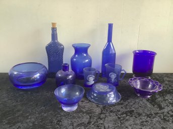 Mixed Blue Glass Lot #2