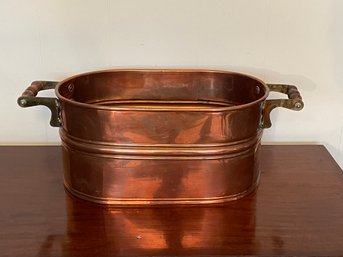 Vintage Copper Tub Planter Firewood Bucket