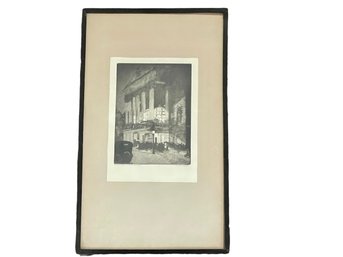 Clare Tony Atwood Print (Mezzotint Engraving?) Of The Theatre Royal Covent Garden, London - Under Glass