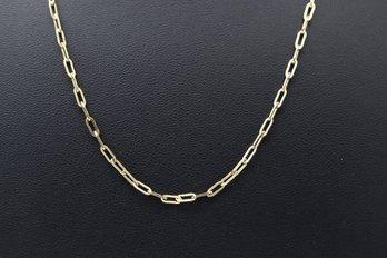 Very Trendy Sterling Silver Gold Vermeil Paperclip Link Style Necklace