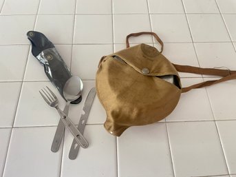 Backpacking Flatware And Canteen Lot