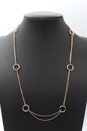 Unique Copper-tone Diamond Cut Sterling Silver Necklace