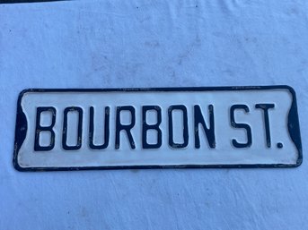 Bourbon St. Metal Decor Sign 24' X 7'