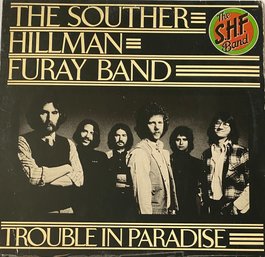 THE SOUTHER HILLMAN FURAY BAND  - TROUBLE IN PARADISE -  1975 - 7E-1036 LP VINYL - INNER SLEEVE