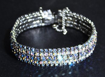 Vintage Rhinestone Bracelet 7 1/2' Long, By Alice Caviness