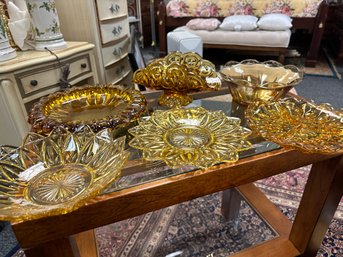 Vintage Amber Glass Pieces