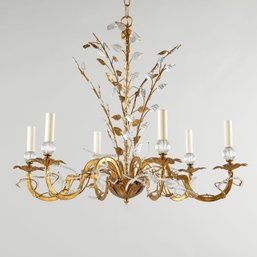 A Vaughan Designs - Belleville Chandelier - Foliate Antiqued Gold