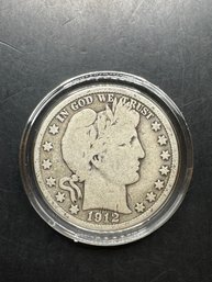 1912-D Barber Silver Half Dollar