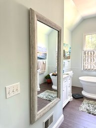 Modern Mirror In White Wash Finish