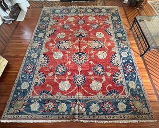 Authentic Peshawar Hand Knotted Wool Rug, Appraised For $1,200 (9'4'x11')