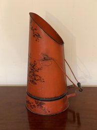 Hand Painted Italian Coal Scuttle Ash Bucket Umbrella Stand