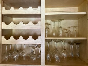 Lot Of 3 Shelves Of Crystal Stemware