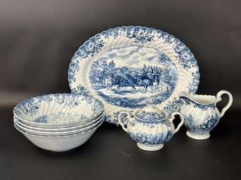 Ironstone Transferware By Johnson Bros., Coaching Scenes Pattern #2