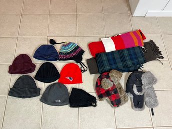 Lot Of Hats And Scarves