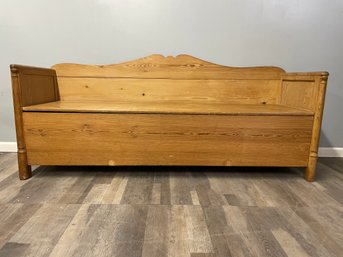 Large Antique Pine Bench