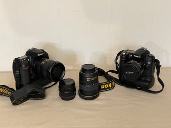 Nikon D80 And D300 Lot Of 2 Cameras With Lenses