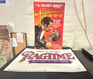 Two Broadway Shows Advertisements - A Must See Forever Tango & Dare To Dream Ragtime     BS/WA-B