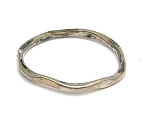 Vintage Sterling Silver Thin Wavy Band, Size 9.25