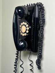 A Black Push Button Vintage Style Phone