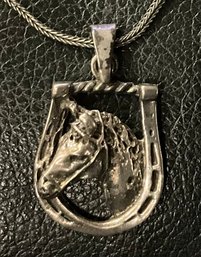 Wonderful Sterling Chain With Horse Pendant