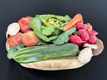 Resin Faux Vegetable Basket