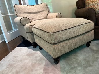 Upholstered Chair With Ottoman