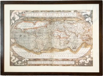 A Hand Colored Etching - Latin Map