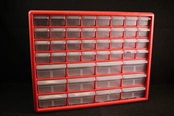 Large Red And Grey Parts Drawer - Lot 1