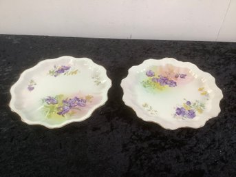 Royal Doulton Floral Oyster Dish Set Of 2