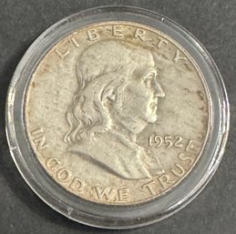 1952-D Benjamin Franklin Silver Half Dollar