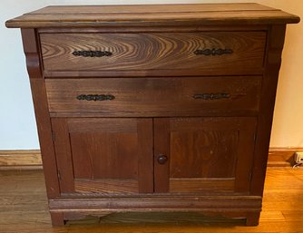 Two Door Two Drawer Antique Cabinet