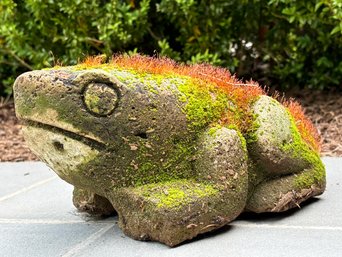 A Cast Stone Frog