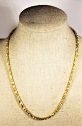 Contemporary Fancy Gold Over Sterling Silver Chain 16' Long Necklace