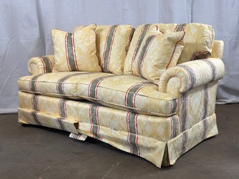 A Classically Elegant Upholstered Loveseat By Baker Furniture #1