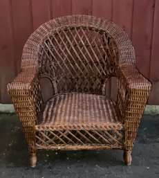 Outdoor Brown Wicker Chair