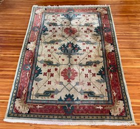 Authentic Egyptian Hand Knotted Wool Rug, Appraised For $125 (5'6'x8'5')