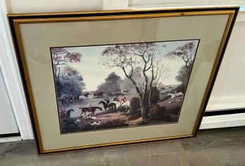 Nice Framed Print ~ Fox Hunting Scene ~ R Nightingale